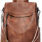 Backpack Purse for Women, PU Leather anti Theft Travel Purse Shoulder Bags with Tassel